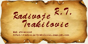 Radivoje Trakilović vizit kartica